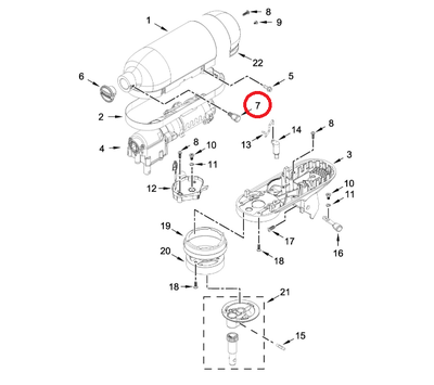 KitchenAid borgschroef van keukenmachine W11109470