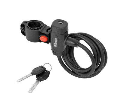 Dresco kabelslot inclusief steun en sleutel 150 cm 5250206