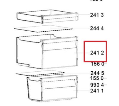 Whirlpool vrieslade van koelkast 481010596938