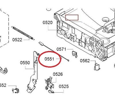 Bosch touwtje van vaatwasser 00676548