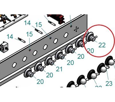 Boretti knop van fornuis G3031108