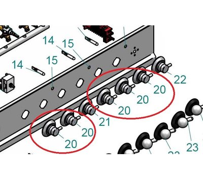 Boretti knop van fornuis G3401108