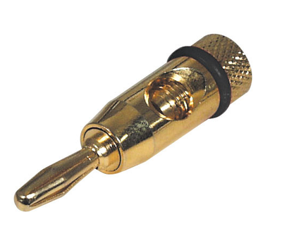 Universele audio banaanstekker 4mm zwart