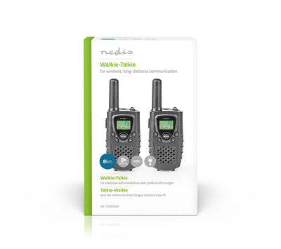 Nedis walkietalkie set WLTK0800BK