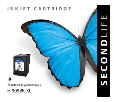 SecondLife inktcartridge voor HP305 XL zwart