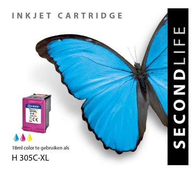 SecondLife inktcartridge voor HP305 XL kleur