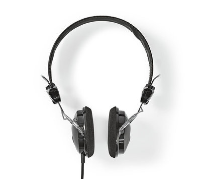 Nedis hoofdtelefoon bedraad zwart HPWD1104BK