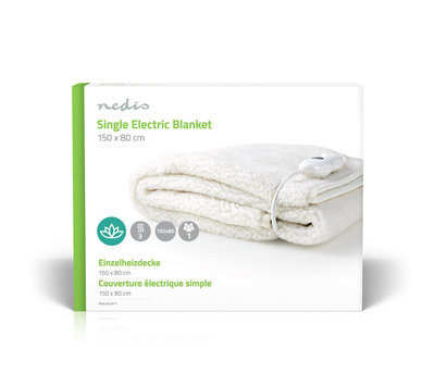 Nedis elektrische onderdeken 1 persoons PEBL120CWT1
