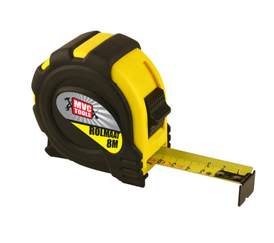 Rolmaat 8m 25mm + magneetknop 32184
