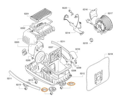 Bosch zwenkwiel van stofzuiger 00620176