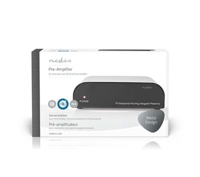 Nedis voorversterker voor platenspeler AAMP2411BK