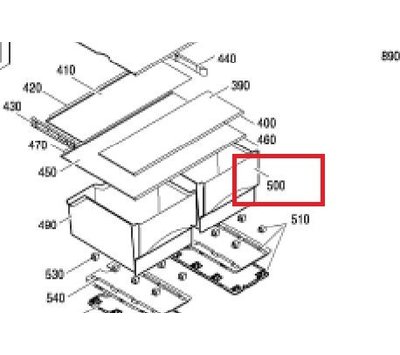 Liebherr groentelade van koelkast 929033400