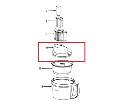 KitchenAid deksel van keukenmachine W10592594