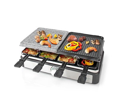 Nedis gourmet/ raclette stel 8 personen FCRA300FBK8