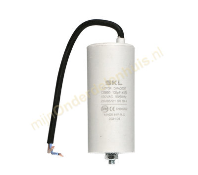 SKL condensator 100uF-450V met kabel