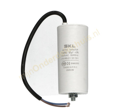 SKL condensator 50uF-450V met kabel