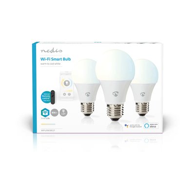 Nedis SmartLife LED lamp E27 3 stuks WIFILRW30E27