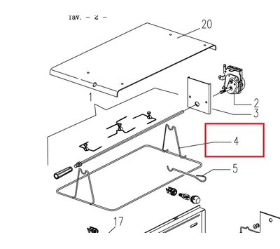 Boretti grillhouder van fornuis A48210