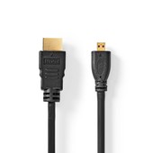 Nedis HDMI naar Micro HDMI kabel met ethernet 1.4 2m CVGB34700BK20