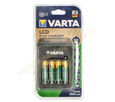 Varta batterijlader incl. 4  AA-batterijen 2100 mAh