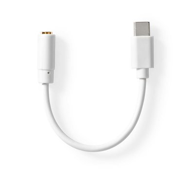 Nedis USB-C naar 3.5mm contra jack adapterkabel CCGB65950WT01