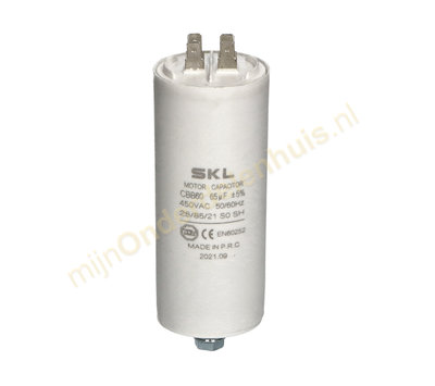 SKL condensator 65uF-450V met AMP-aansluiting