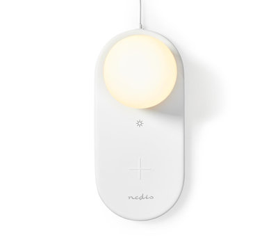 Nedis draadloze oplader met verlichting LTLQ10W1WT