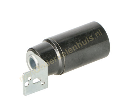 Universele fitting E14 glad met haakse beugel zwart 54347