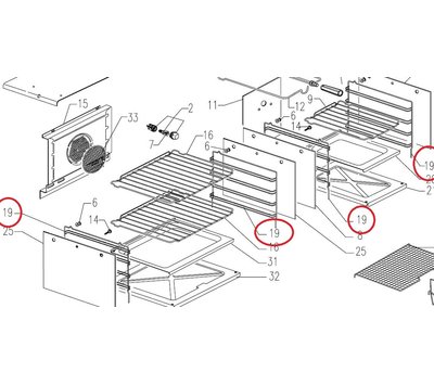 Boretti houder van fornuis A09244