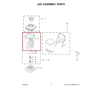 KitchenAid mengbeker van blender W10908116