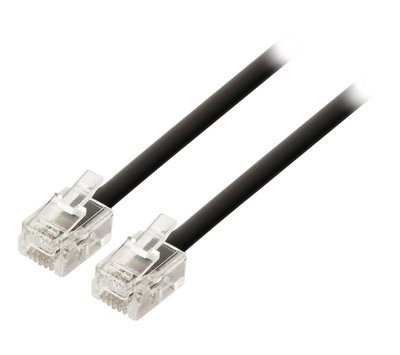 Telefoonkabel plat 5m zwart TCGL90200BK50