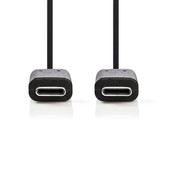 Nedis USB-C naar USB-C 1m USB3.2 60W 4K@60Hz 5Gbps CCGB64700BK10