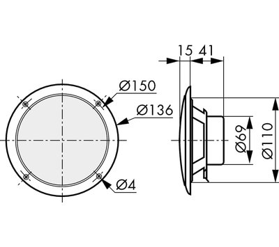 Visaton inbouw zoutwaterbestendige luidspreker FR13WP