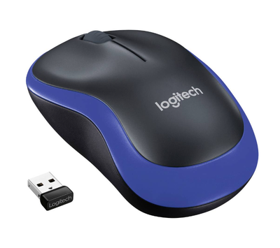 Logitech draadloze optische muis M185 910-002239 blauw