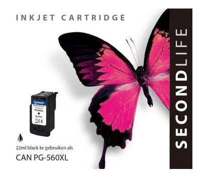 SecondLife inktcartridge voor Canon PG560 XL zwart