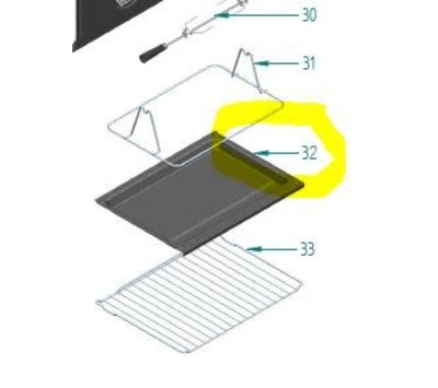 Boretti bakplaat van fornuis S14620