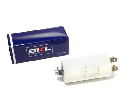 SKL condensator 14uF-450V met AMP aansluiting