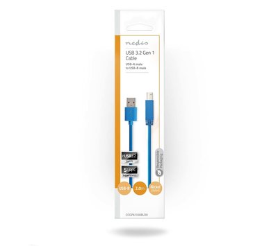 USB-A naar USB-B kabel 3.2 Gen 1  2m CCGP61100BU20