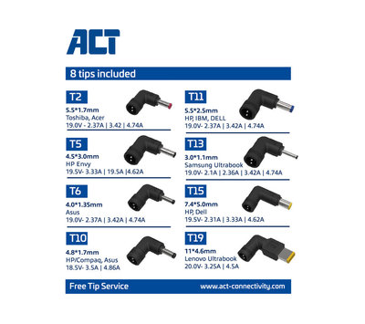 ACT compacte laptop adapter AC2055