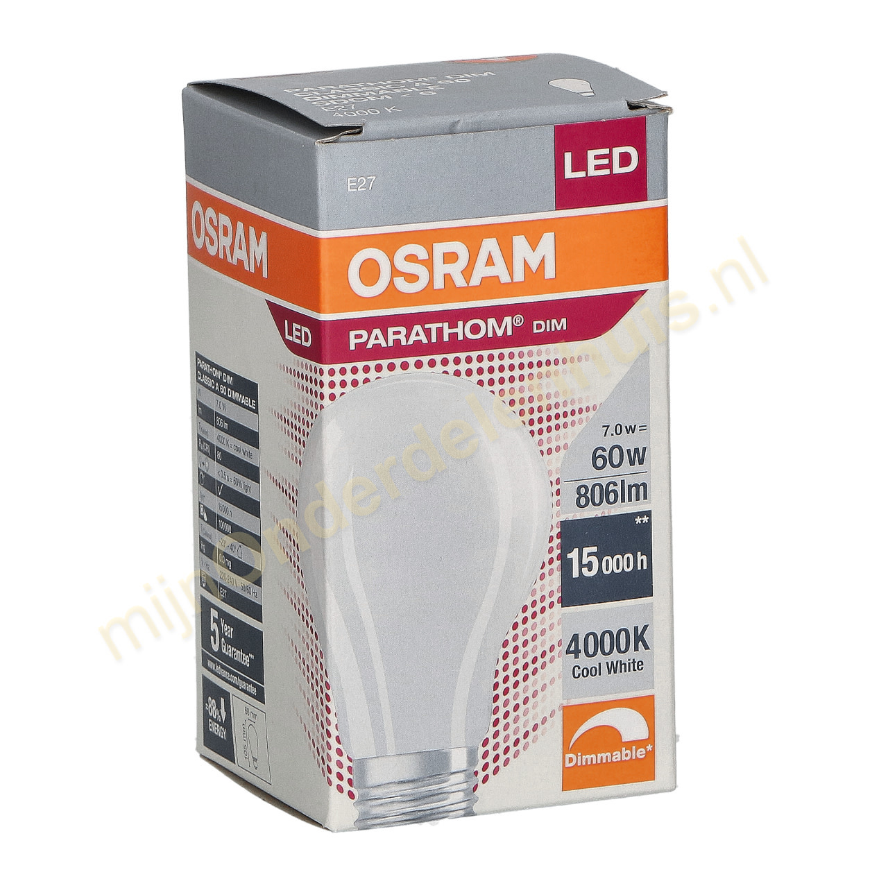 repetitie Vakman Sortie Osram LED lamp Retrofit Classic E27 60W mat 4058075438958 -  mijnOnderdelenhuis.nl