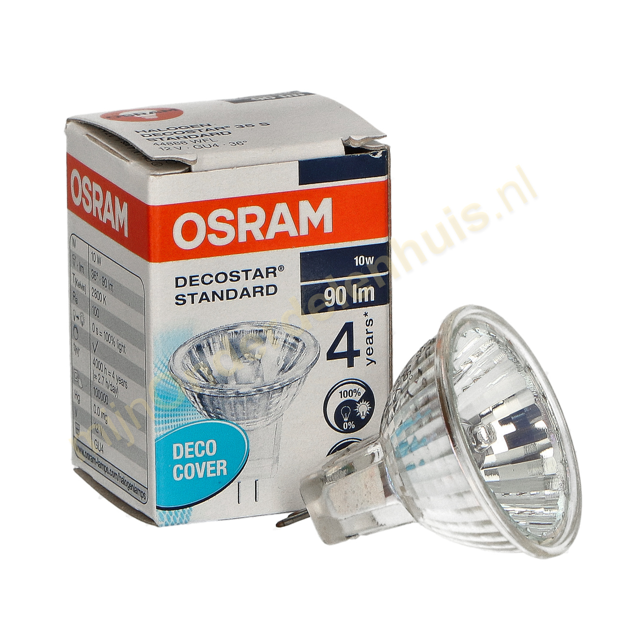 heelal agentschap eigenaar Osram halogeenlamp Decostar 12V 10W GU4.. 44888 , 4050300443935 -  mijnOnderdelenhuis.nl