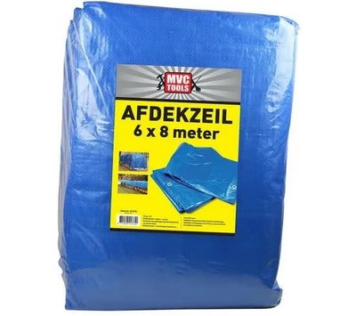 Universeel blauw afdekzeil 6x8meter 41375