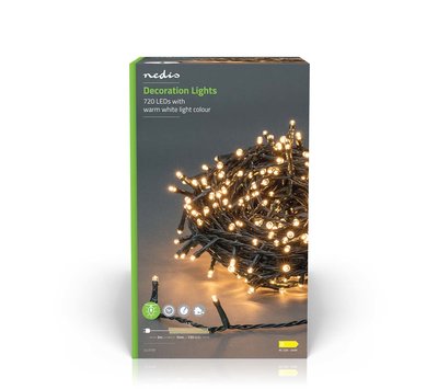 Nedis kerstverlichting 54m 720LED's voor binnen/ buiten CLLS720