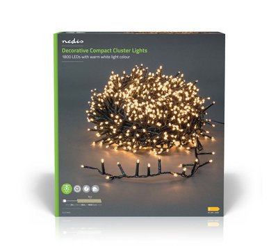 Nedis kerstverlichting 36m 1800LED's voor binnen/ buiten CLCC1800
