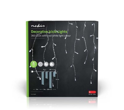 Nedis kerstverlichting 9m 360LED's voor binnen/ buiten CLLC360C