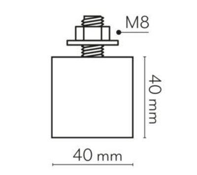 Universele trillingsdemper voor airco 40x40mm