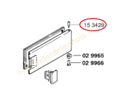 Bosch scharnierpen van koelkast 00153429