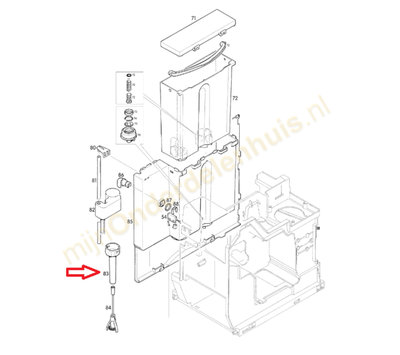 Melitta stoompijp van koffiemachine 6556136