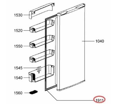 Whirlpool afdichting van koelkast 480132102045 C00380263