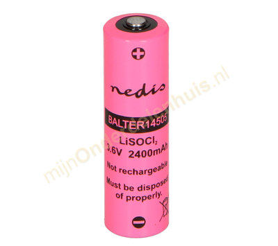 Nedis Lithium thionyl chloride battery LI6A/1800, 3.6 V 2400mAh